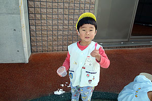 雪遊び　楽しかったね　あひる