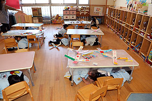 避難訓練がありました　ー地震ー