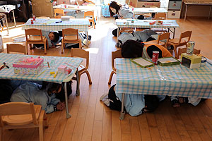 避難訓練がありました　ー地震ー