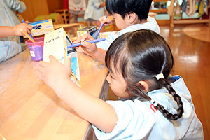 作品展の制作活動　あひる