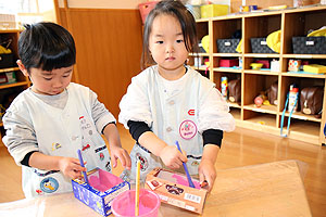 作品展の制作活動　あひる