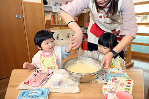 焼きたてのホットケーキ美味しかったね　　ひよこ