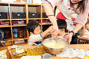 焼きたてのホットケーキ美味しかったね　　ひよこ