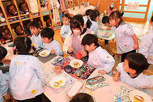 ホットケーキパーティ　　うさぎ・ことり・ぱんだ