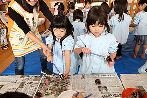 作品展の制作活動　　りす・ぱんだ