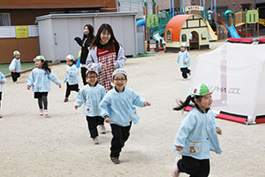 マラソン頑張っています　ことり