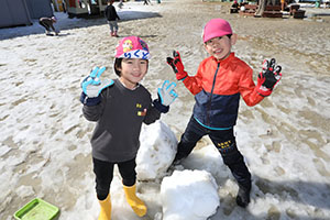 雪遊び楽しかったね