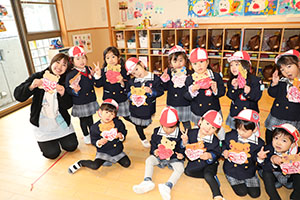 バレンタインチョコカードの交換　りす