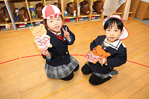 バレンタインチョコカードの交換　りす