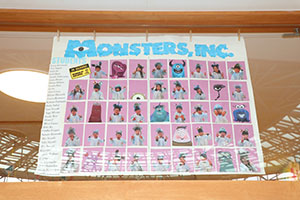 作品展の各クラスの個性あふれる作品　　　年中組