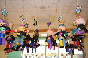 作品展の各クラスの個性あふれる作品　　　年長組