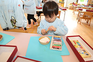 ケーキの制作　ことり