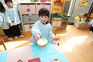ケーキの制作　ことり