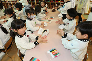 科学教室「色の不思議」　A・B・C