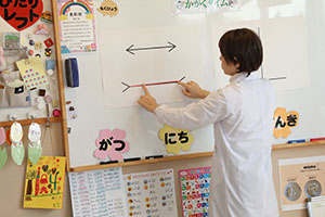 科学教室「色の不思議」　A・B・C