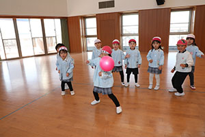 ドッジボール楽しかったね　ばら