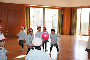 ドッジボール楽しかったね　ばら