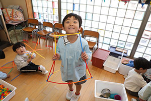 ばら組さんのお部屋で遊びました　あひる・ばら