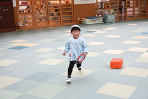 リレーにチャレンジ！　こあら・うさぎ