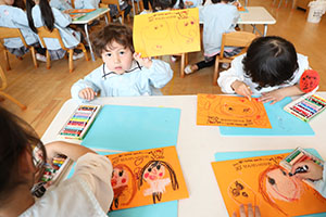 思い出帳の制作　きりん・ぱんだ