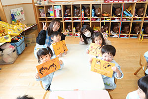 思い出帳の制作　きりん・ぱんだ