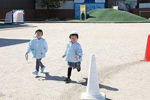 リレーとたまご運びリレー楽しかったね　りす・こあら・ことり