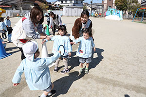 リレーとたまご運びリレー楽しかったね　りす・こあら・ことり