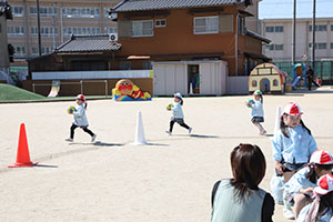 リレーとたまご運びリレー楽しかったね　りす・こあら・ことり