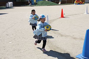 リレーとたまご運びリレー楽しかったね　りす・こあら・ことり