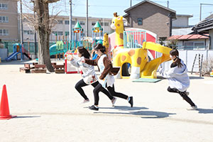 リレーとたまご運びリレー楽しかったね　りす・こあら・ことり