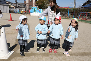 リレーとたまご運びリレー楽しかったね　りす・こあら・ことり