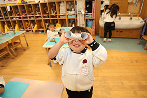 双眼鏡を作りました　うさぎ