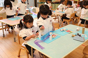 双眼鏡を作りました　うさぎ