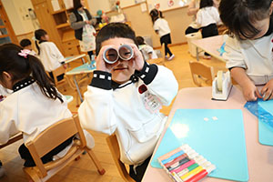 双眼鏡を作りました　うさぎ