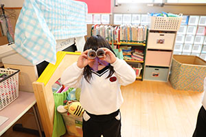 双眼鏡を作りました　うさぎ