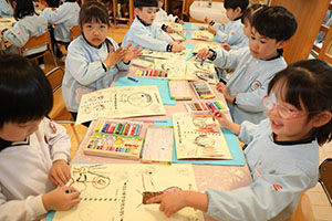 思い出帳の制作　ばら・すみれ