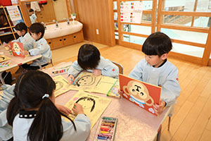 思い出帳の制作　ばら・すみれ