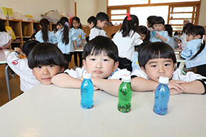 キラキラジュースの制作　ばら・ひまわり