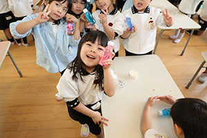 キラキラジュースの制作　ばら・ひまわり