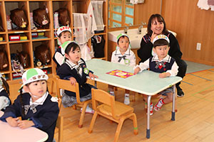 入園1日目の様子です　年少組