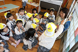 入園1日目の様子です　年少組