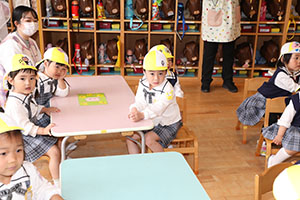 入園2日目の様子です　年少組