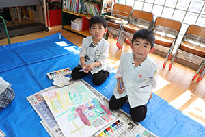 こいのぼりの制作　A