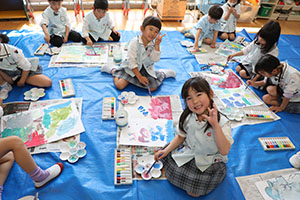 こいのぼりの制作　A