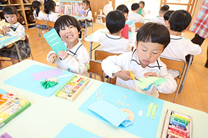 こいのぼりの制作　さくら