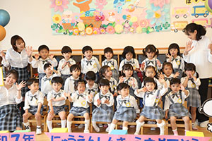 入園記念写真を撮影しました　年少組
