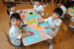 スパゲティの制作　　うさぎ・ぱんだ