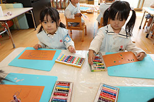 カゴの制作　こあら