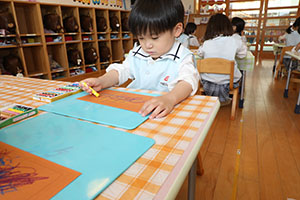 カゴの制作　こあら