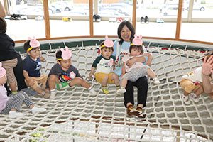 ネット遊具で遊んだよ　ひよこ